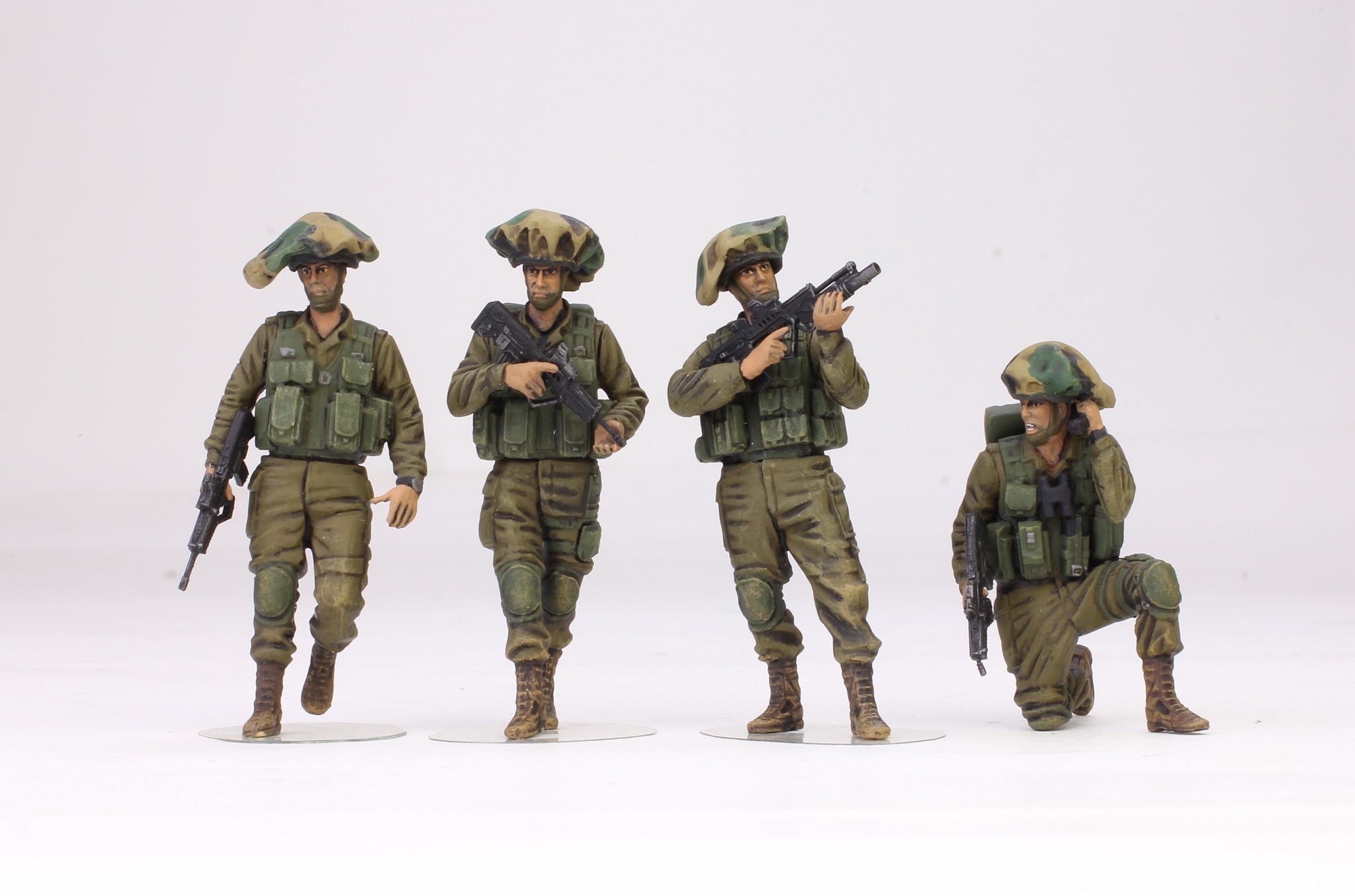 Israel IDF Infantry In Patrolling (04 figures), 1/35 Scaled Ratio, Mod ...